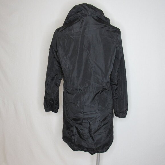 Lucky Brand Black Full Zip Hooded Windbreaker Performance  Parka Women's S Small - Picture 6 of 9